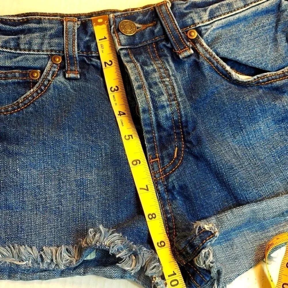 Free People Button Fly High-rise Cut Off Shorts 25 - Picture 6 of 6